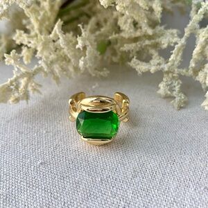 925 Gold GreenStone Ring